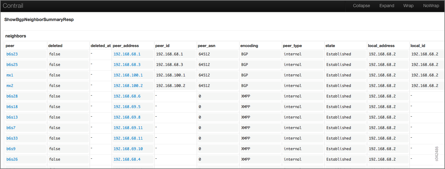 BGP Neighbor Summary Introspect Page