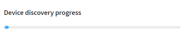 Device Discovery Progress Bar