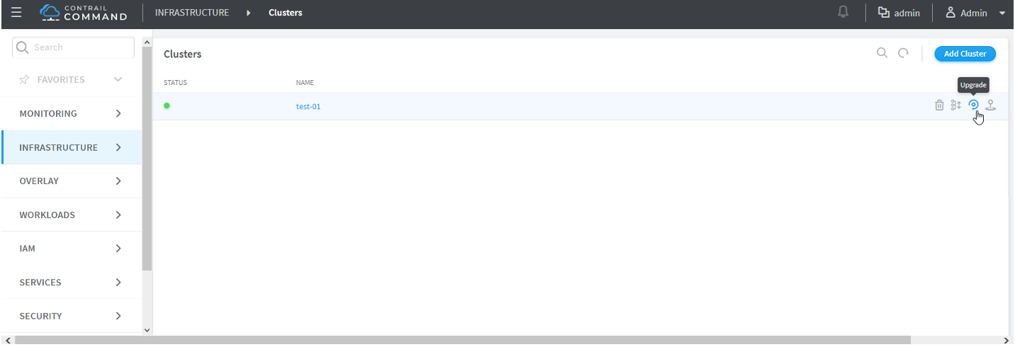 Infrastructure > Cluster > Advanced > BGP Routers