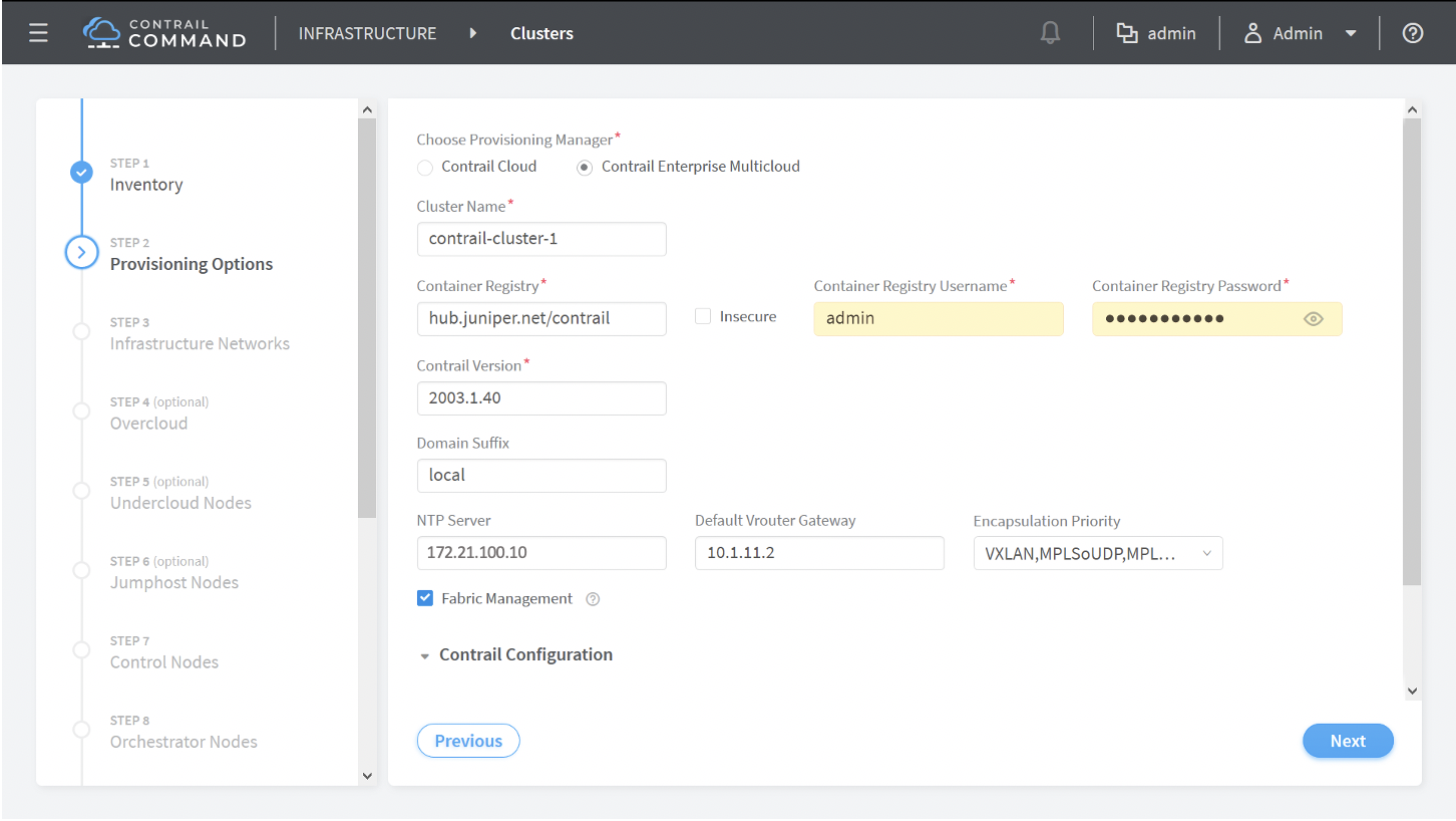 Provisioning Options