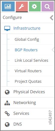 Configure> Infrastructure > BGP Routers