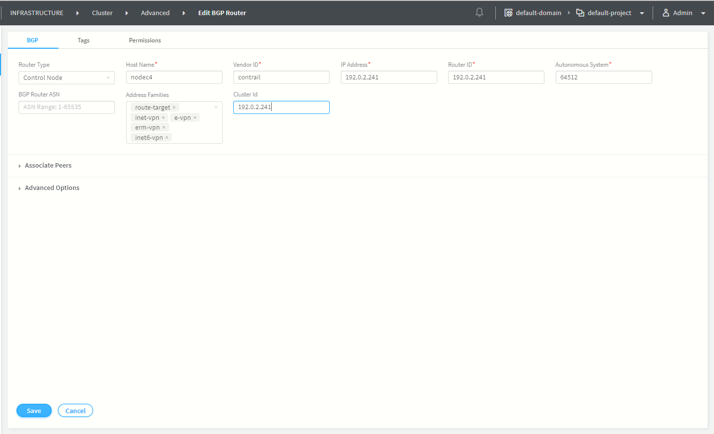 Add Cluster ID value