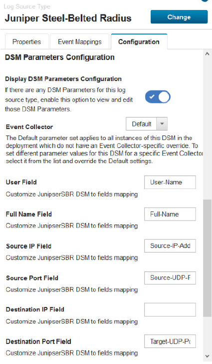 DSM Parameters Configuration