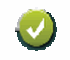 Green circle icon with a white checkmark indicating success or completion.