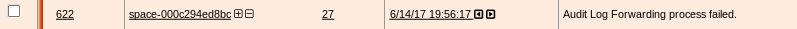 Audit Logs Forwarding Failed