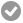 Gray circle with white checkmark indicating confirmation or completed action.