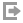 Logout or exit icon with an arrow pointing right inside a square with one open side.