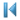 Previous button with blue left-pointing arrow for rewinding or navigating backward.