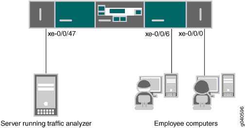 Network Topology for Local Port Mirroring Example