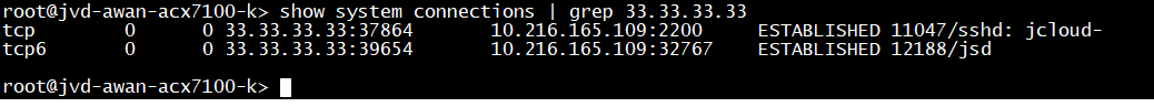 gNMI and Outbound SSH Connectivity Output from AN3 CLI