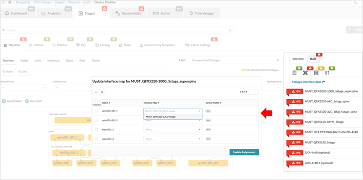 Assign Interface Maps