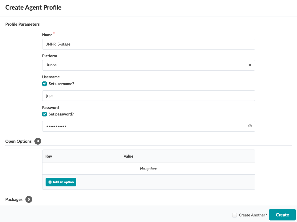 Create Agent Profile