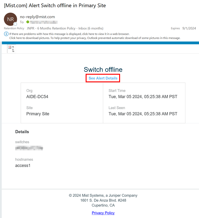 A screenshot of a email Description automatically generated