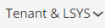 Tenant and LSYS dropdown menu indication.