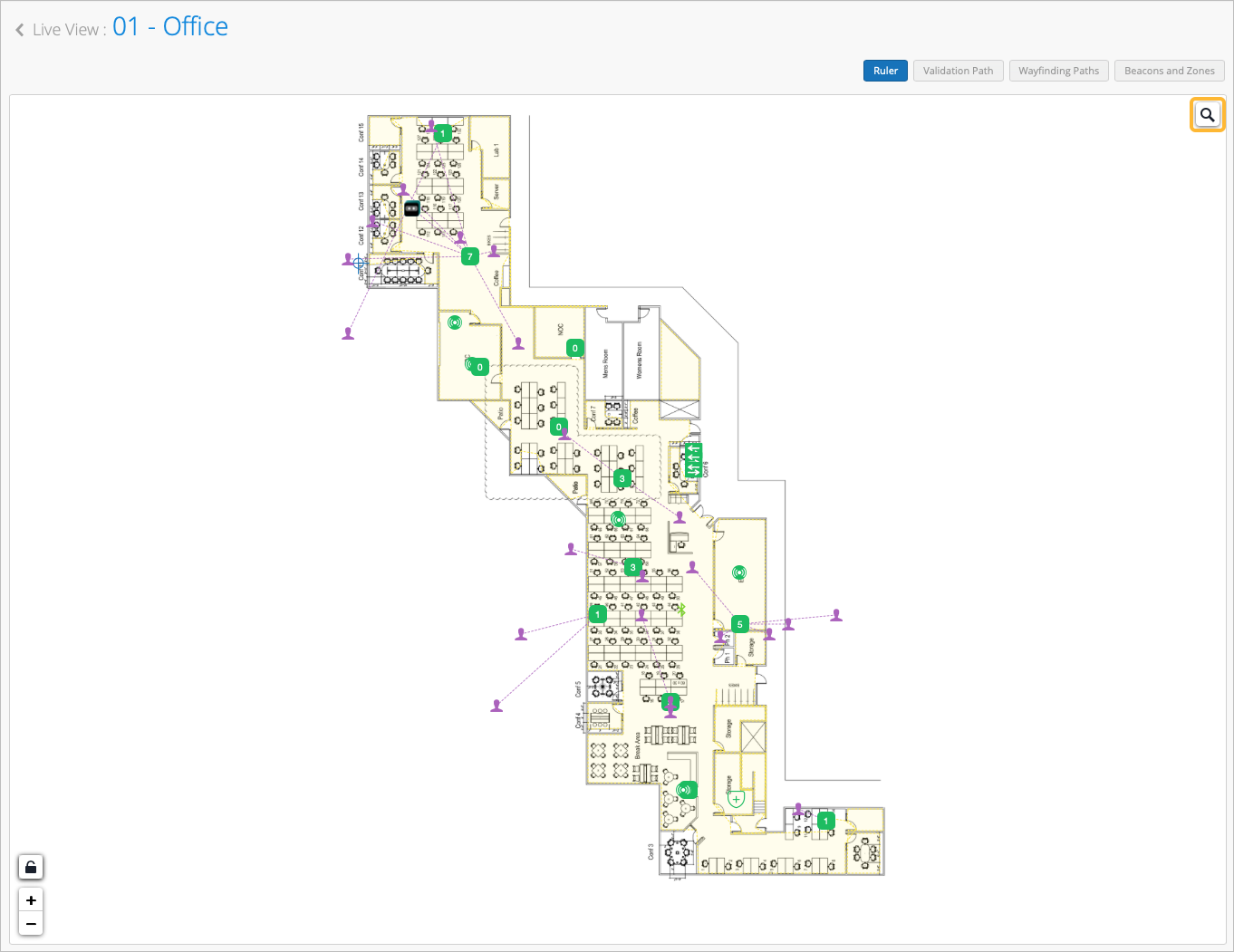 Search button on floorplan
