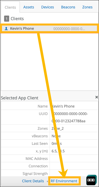 Click the RF Environment button