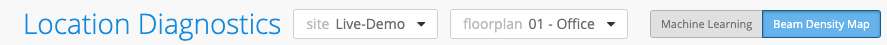 drop-down menus for site and floorplan