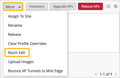 the More menu and the Batch Edit option