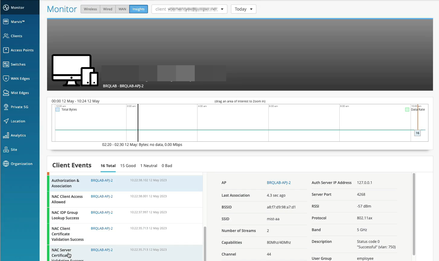 View Mist Insights Page