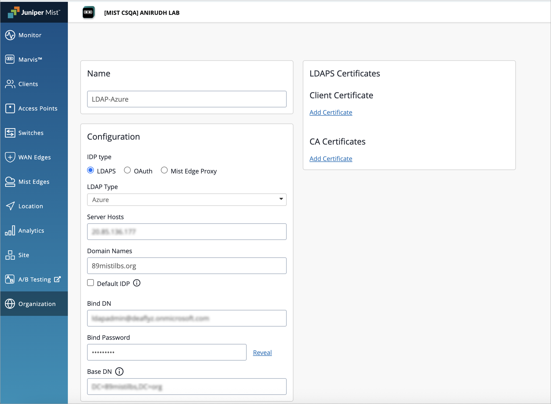Configure the Identity Provider