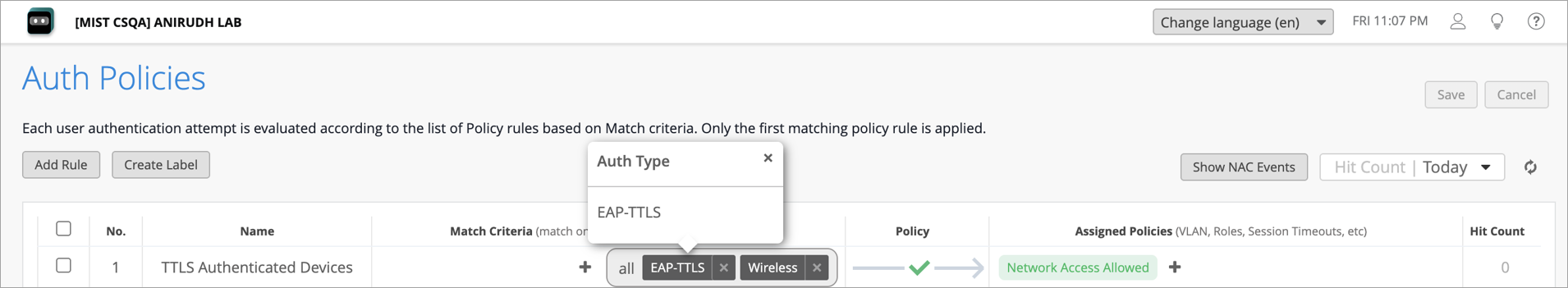 Create an Auth Policy