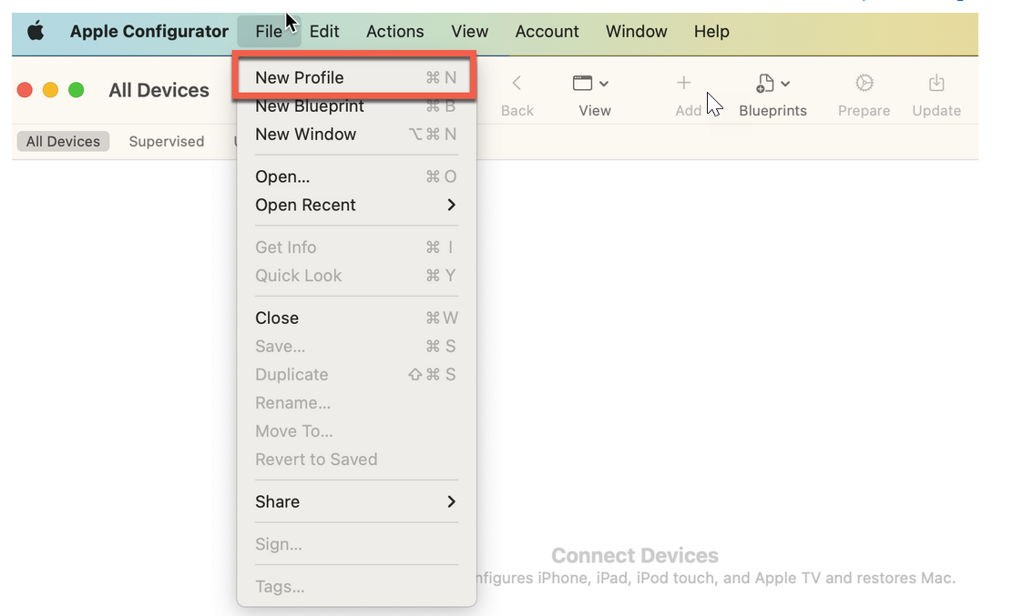 Wi-Fi Profile Configuration for Apple Client