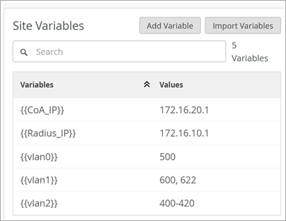Create Site Variables