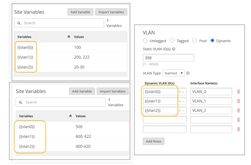 Configure VLANs in WLAN Template
