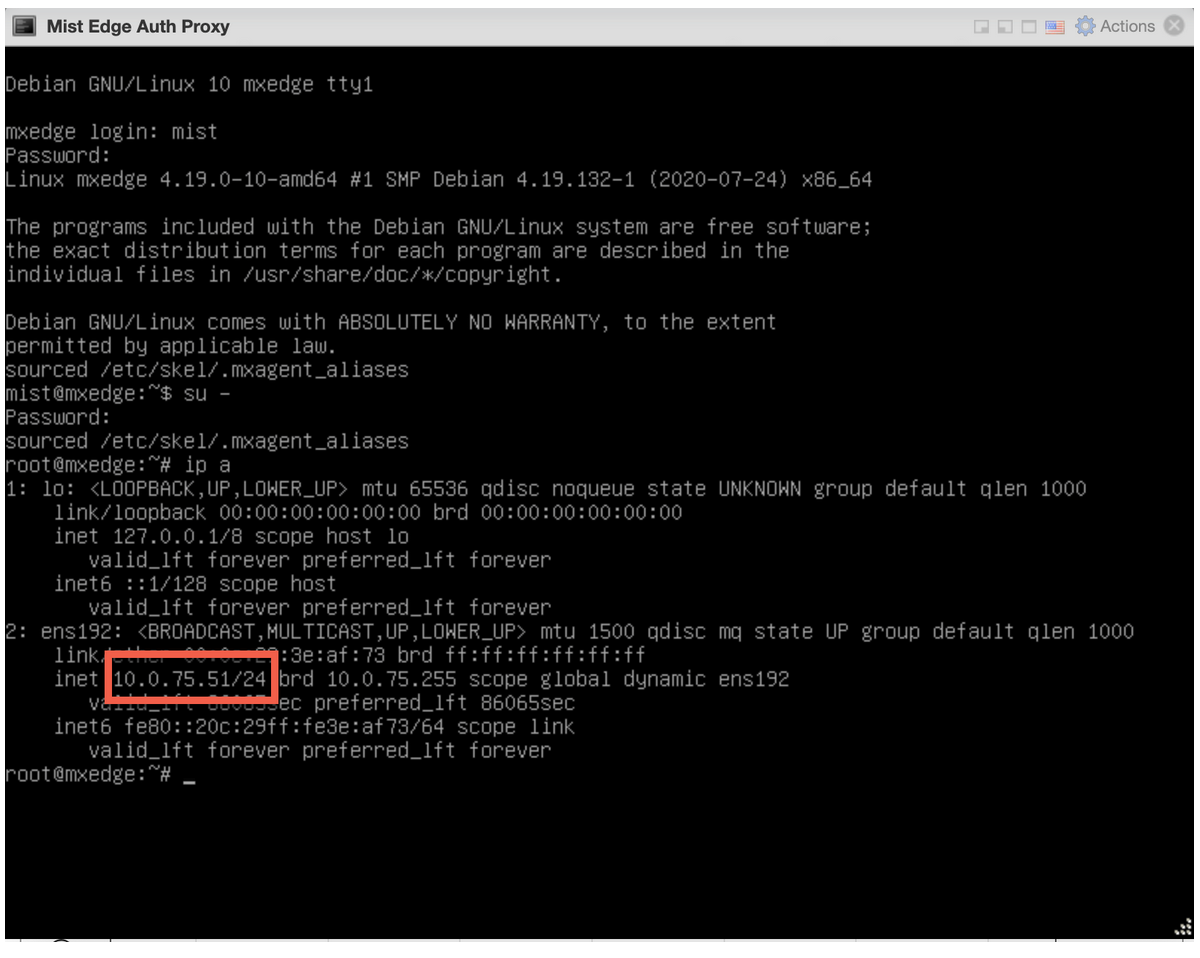 Provision Juniper Mist Edge VM