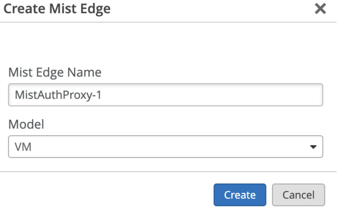 Enter Details for Juniper Mist Edge VM