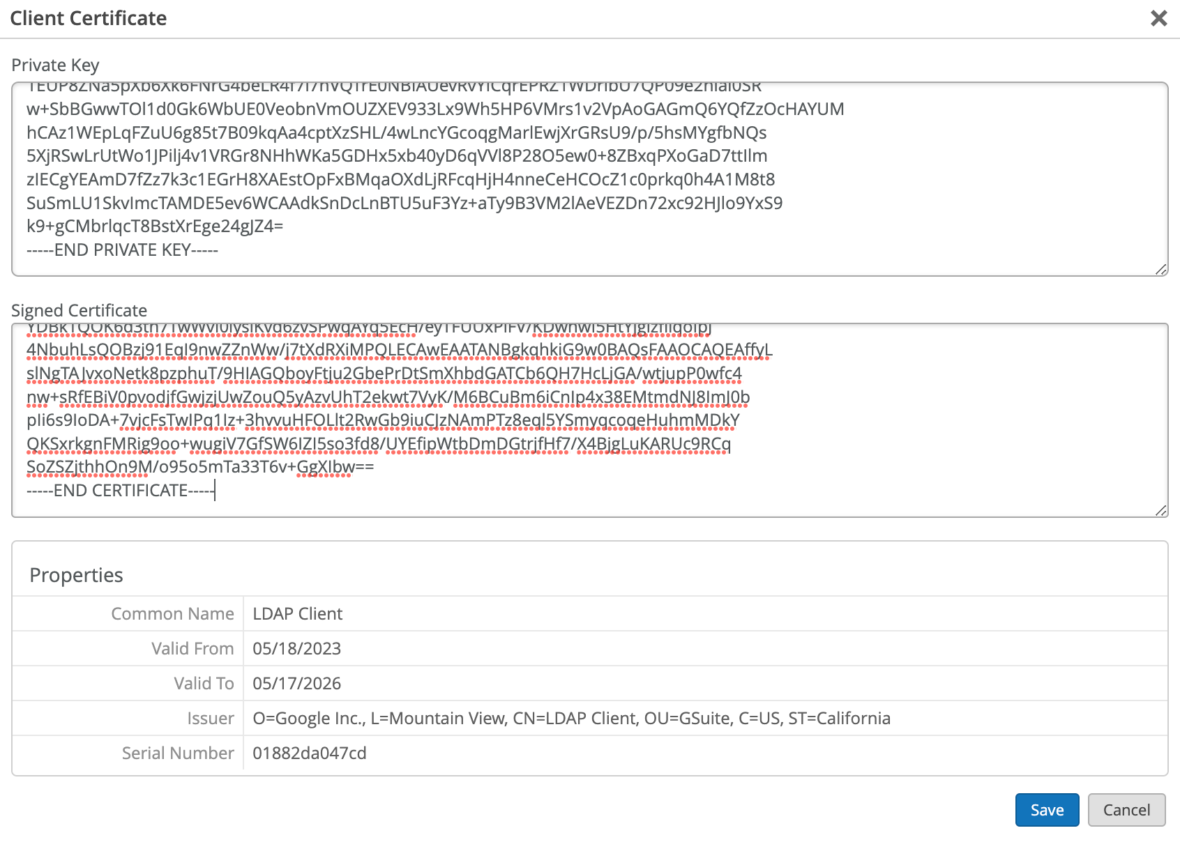 Add Client Certificate