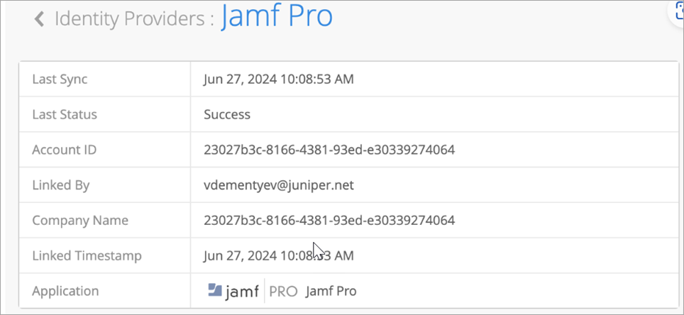 JAMP Pro Sync Status