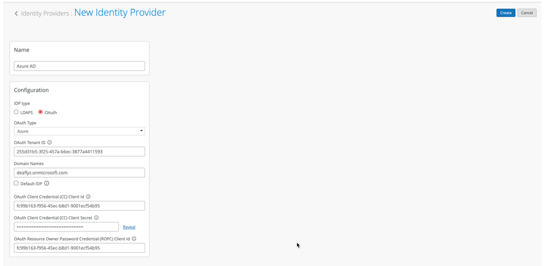 Add Azure AD as Identity Provider