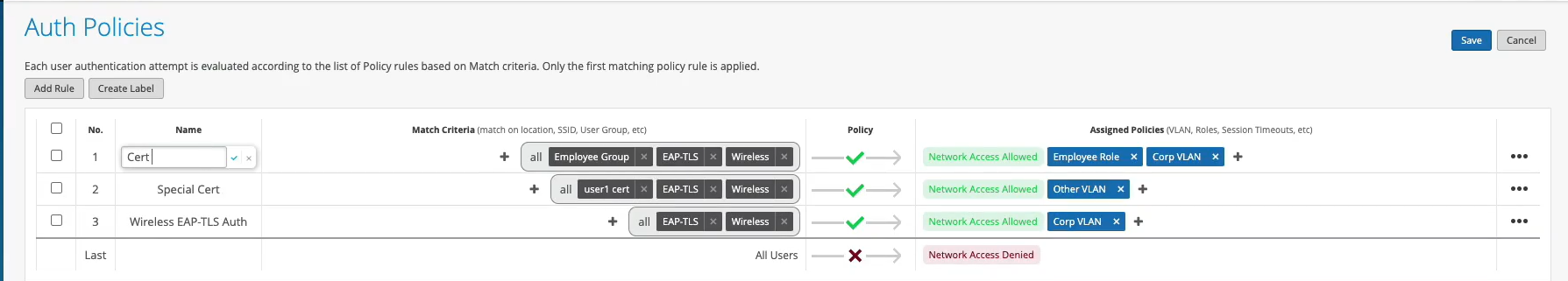Authentication Policy