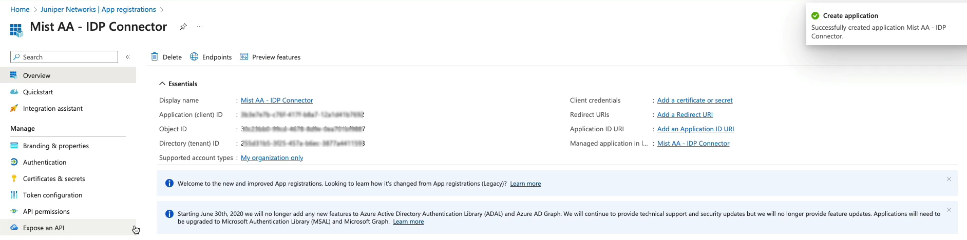 New Application Details