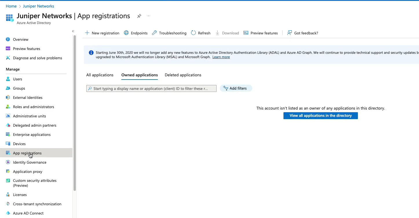 New Application Registration