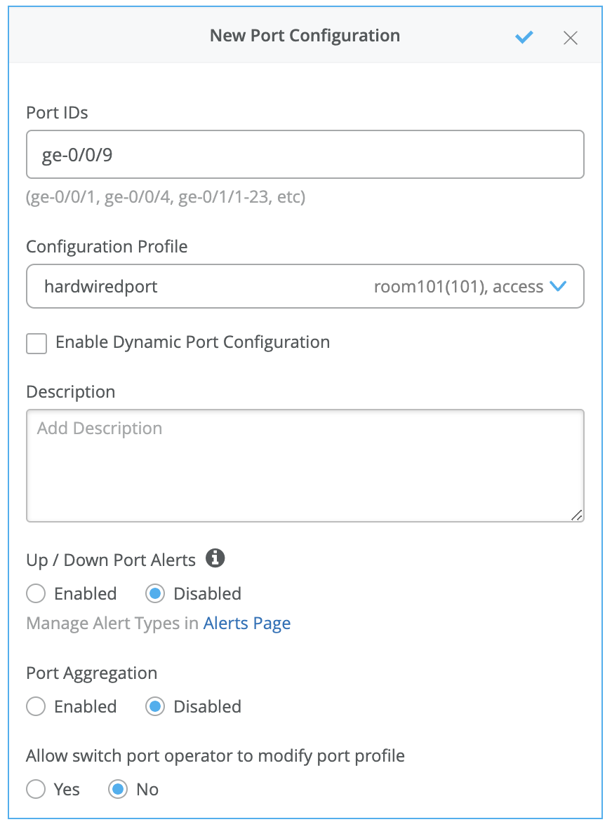 Assign Port Profile to Port Ranges on a Switch
