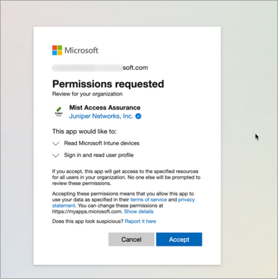 Permissions for Intune Integration