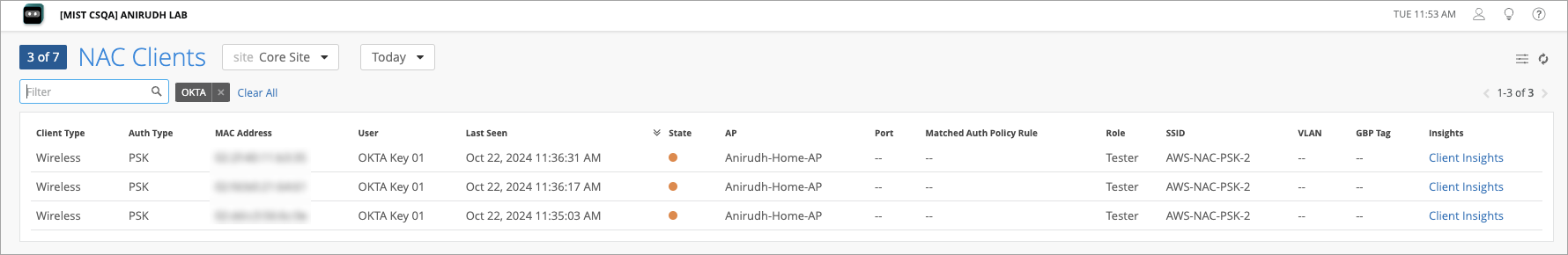 Using Filter to Search Clients