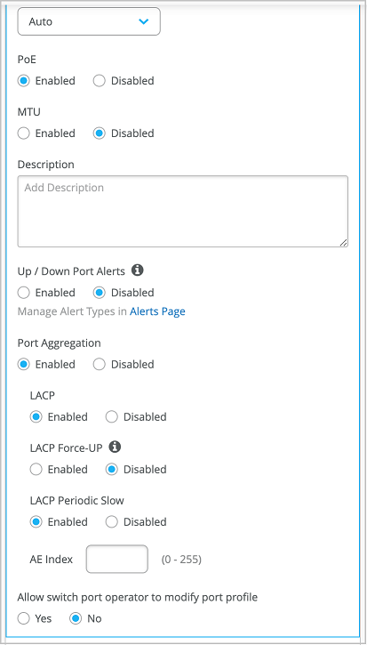 Assign Port Profile to Port Ranges on a Switch