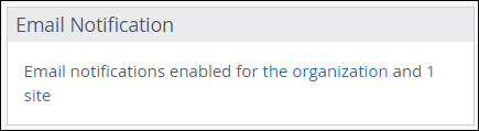 Email Notification options with links for existing notifications