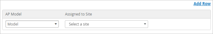 Model/Site Table for Auto-Provisioning