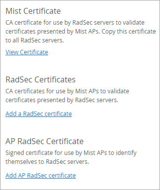 on-screen text about certificates