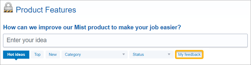 Top Section of Product Features Page