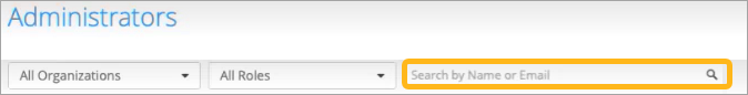 Search Box on the Administrators Page