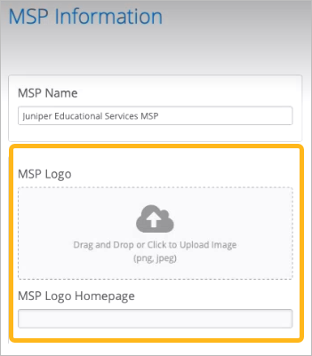MSP Logo Section of MSP Information Page