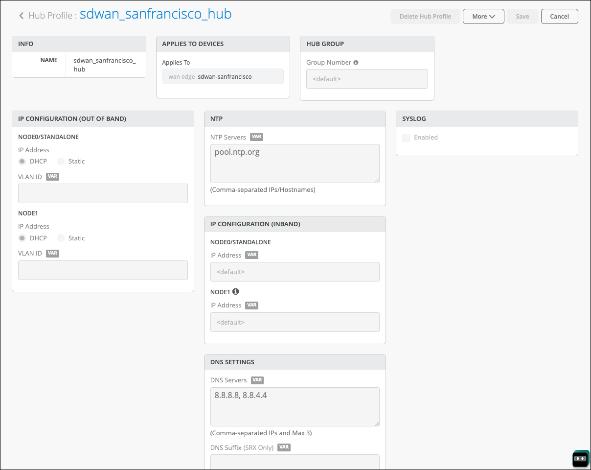 Hub Profile