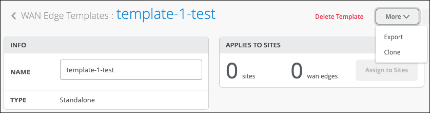 Export or Clone Template
