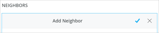 Check Mark in the Add Neighbor Title Bar