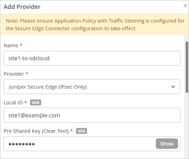 Secure Edge Connector Configuration